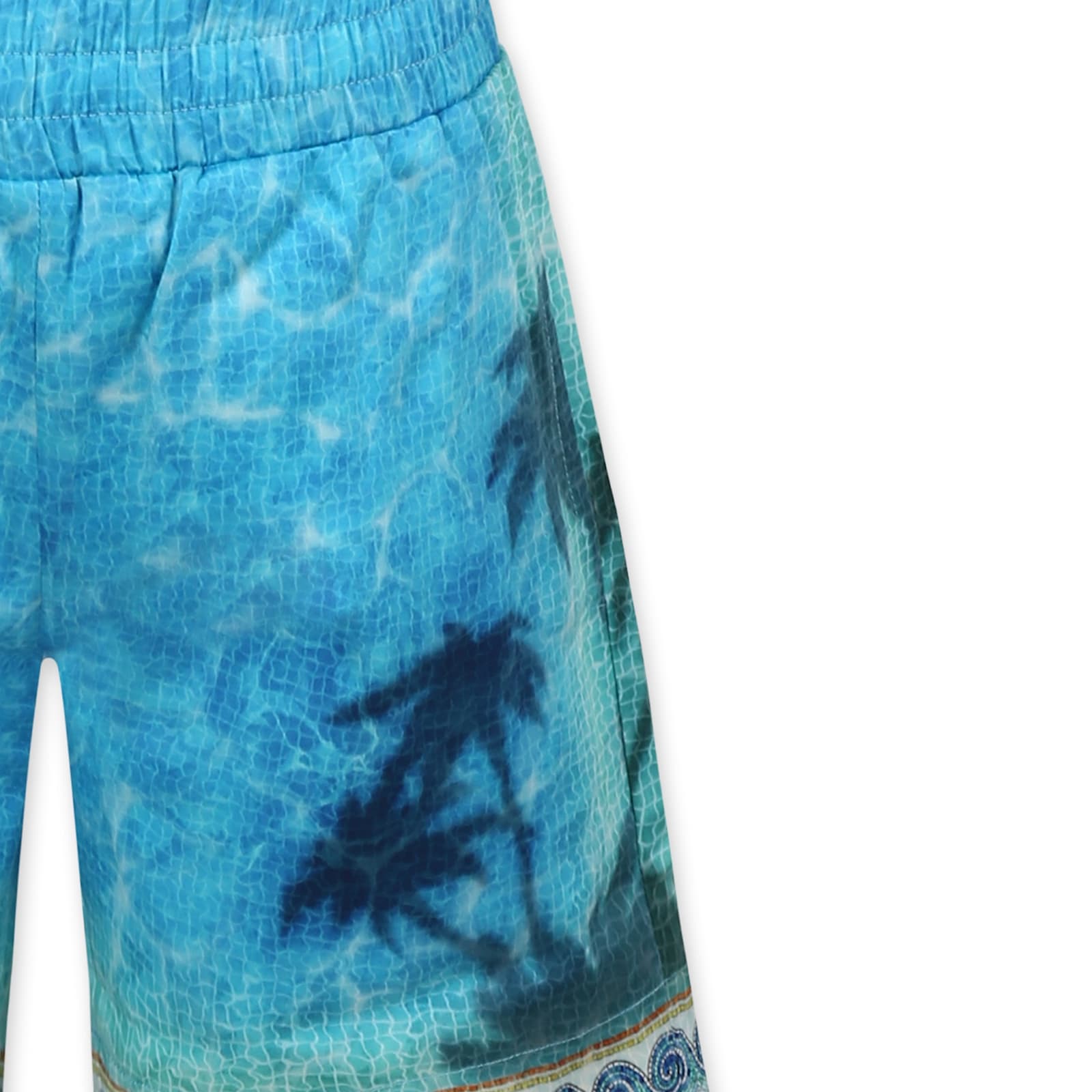 Casablanca Printed Shorts In Light Blue