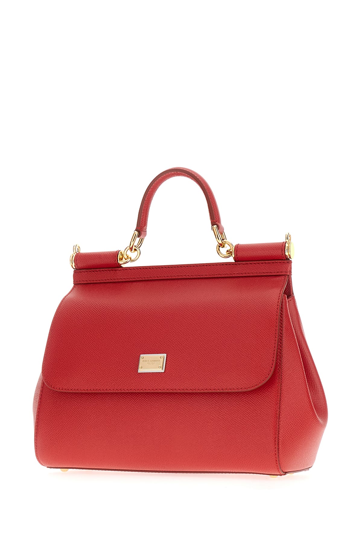 Shop Dolce & Gabbana Red Leather Large Sicily Handbag In Rosso