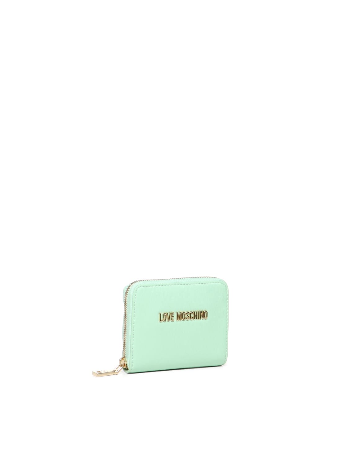 Shop Love Moschino Small Wallet With Logo In Green