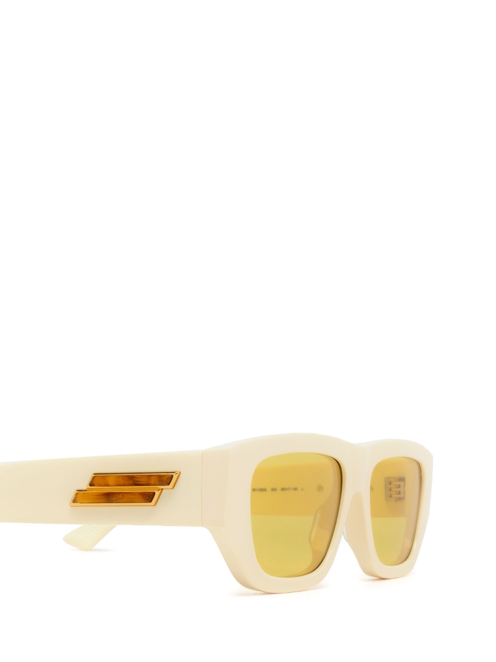 Shop Bottega Veneta Bv1252s Ivory Sunglasses