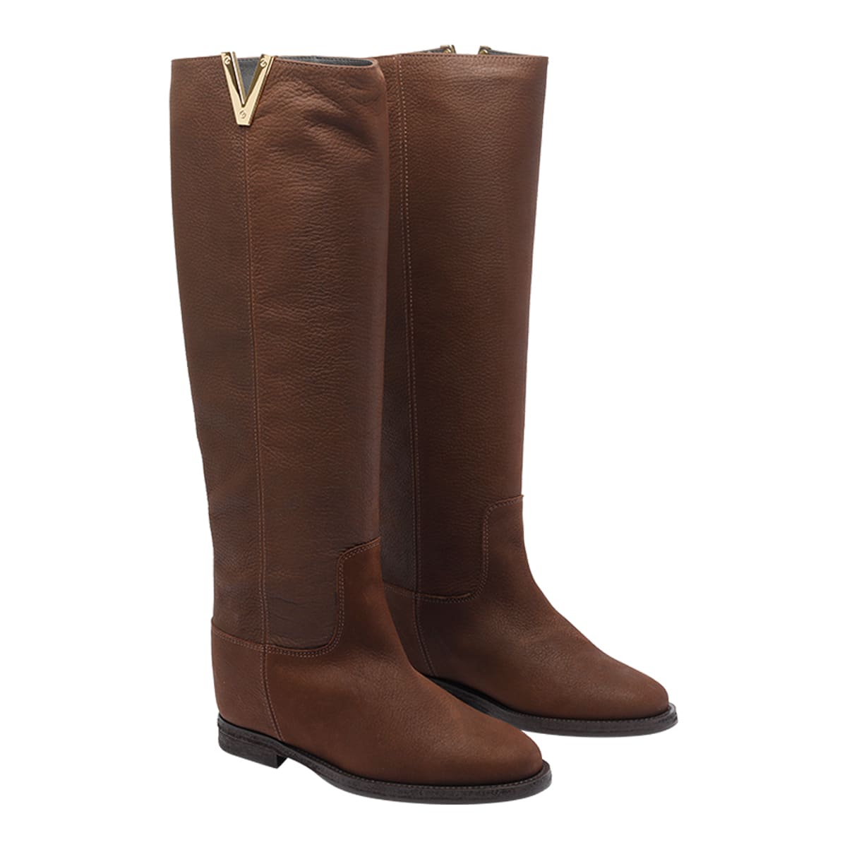 Via Roma 15 Brown V Boots In Brown