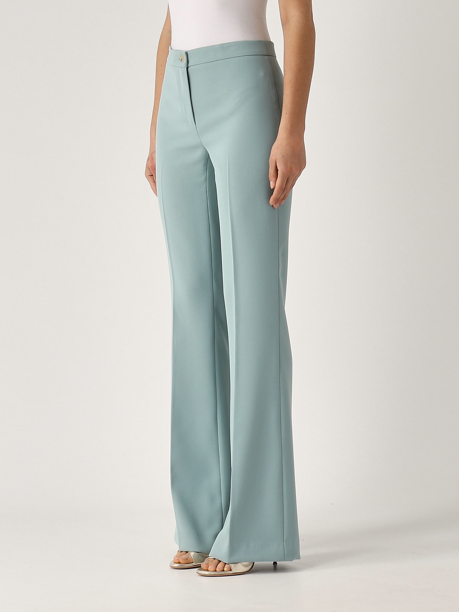 Twinset Pantalone Dritto Trousers In Blue