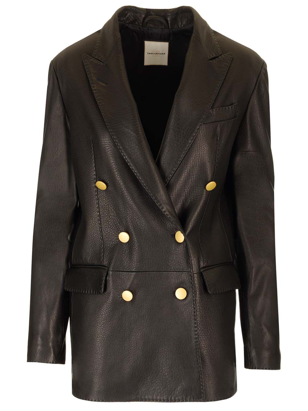 Shop Tagliatore Josie Double-breasted Blazer In Black