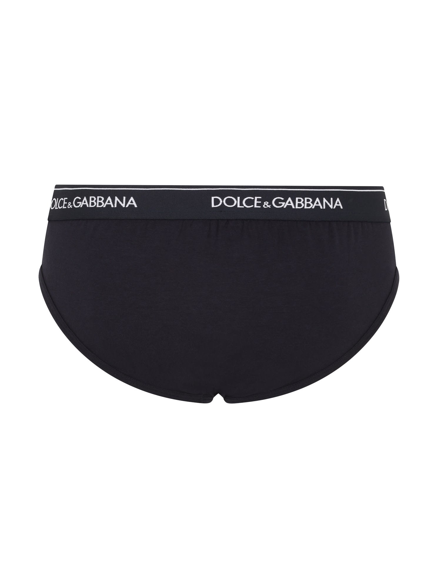 Dolce & Gabbana Pack Containing Two Brando Briefs Of The Same Color In Black