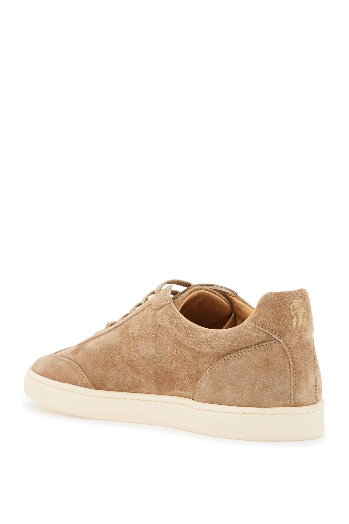 Shop Brunello Cucinelli Suede Sneakers In Six In Noisette (beige)