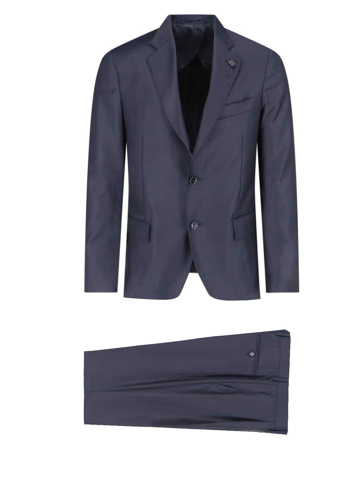 Shop Lardini Single-breasted Suit In Blue