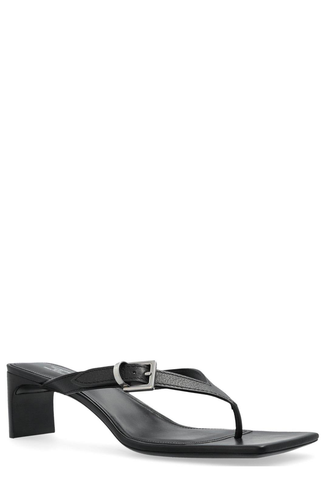 Balenciaga Bel Air Buckled Leather Sandals In Black