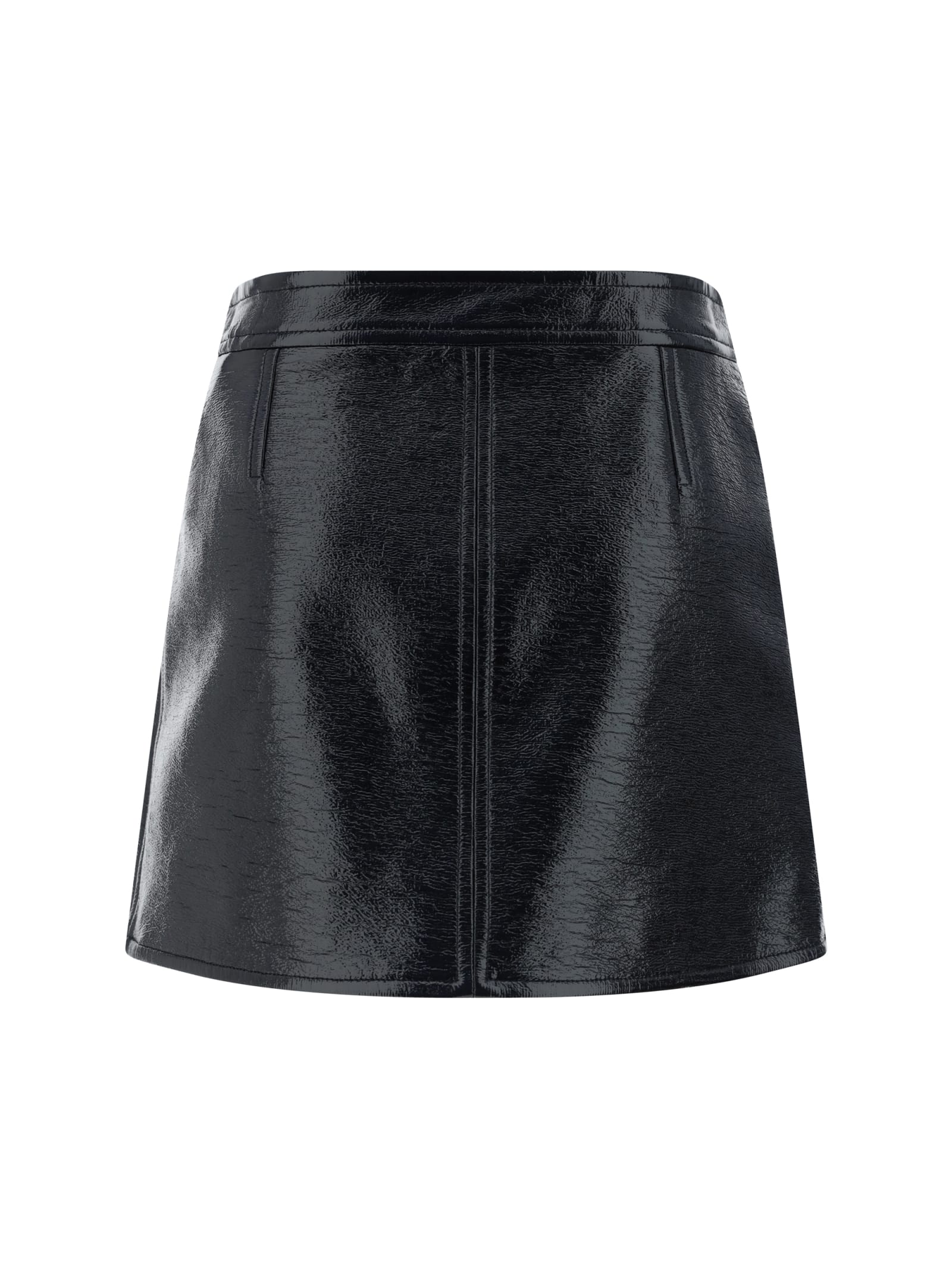 Shop Courrèges Mini Skirt In Black