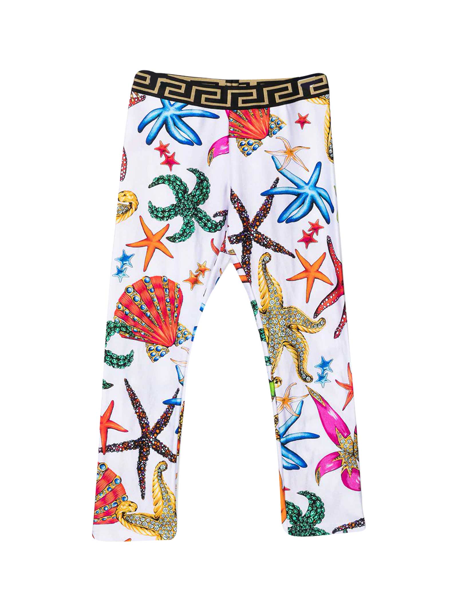 Young Versace Kids' Young Print Trousers In Multicolor