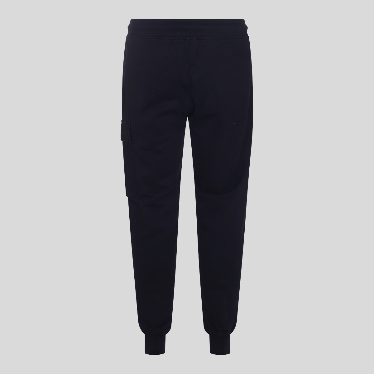 C.p. Company Utility Trousers With Elastic Waistband And Cargo Pocket In Total Eclipse