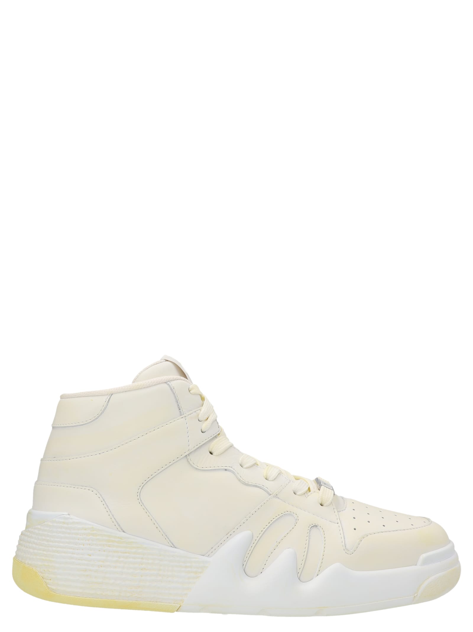 Shop Giuseppe Zanotti Taloon Mid Sneakers In White