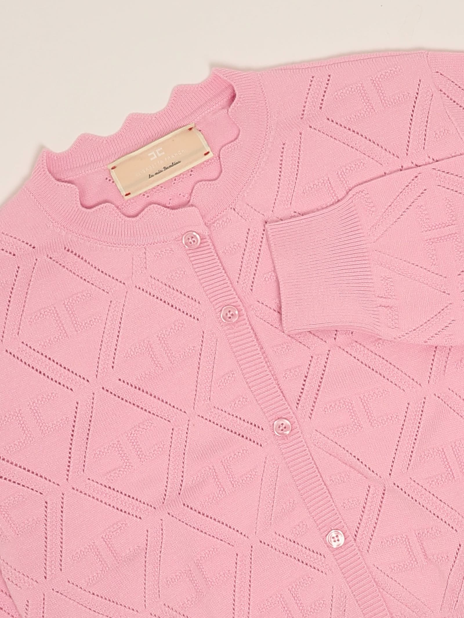 Elisabetta Franchi Cardigan Tricot Cardigan In Pink