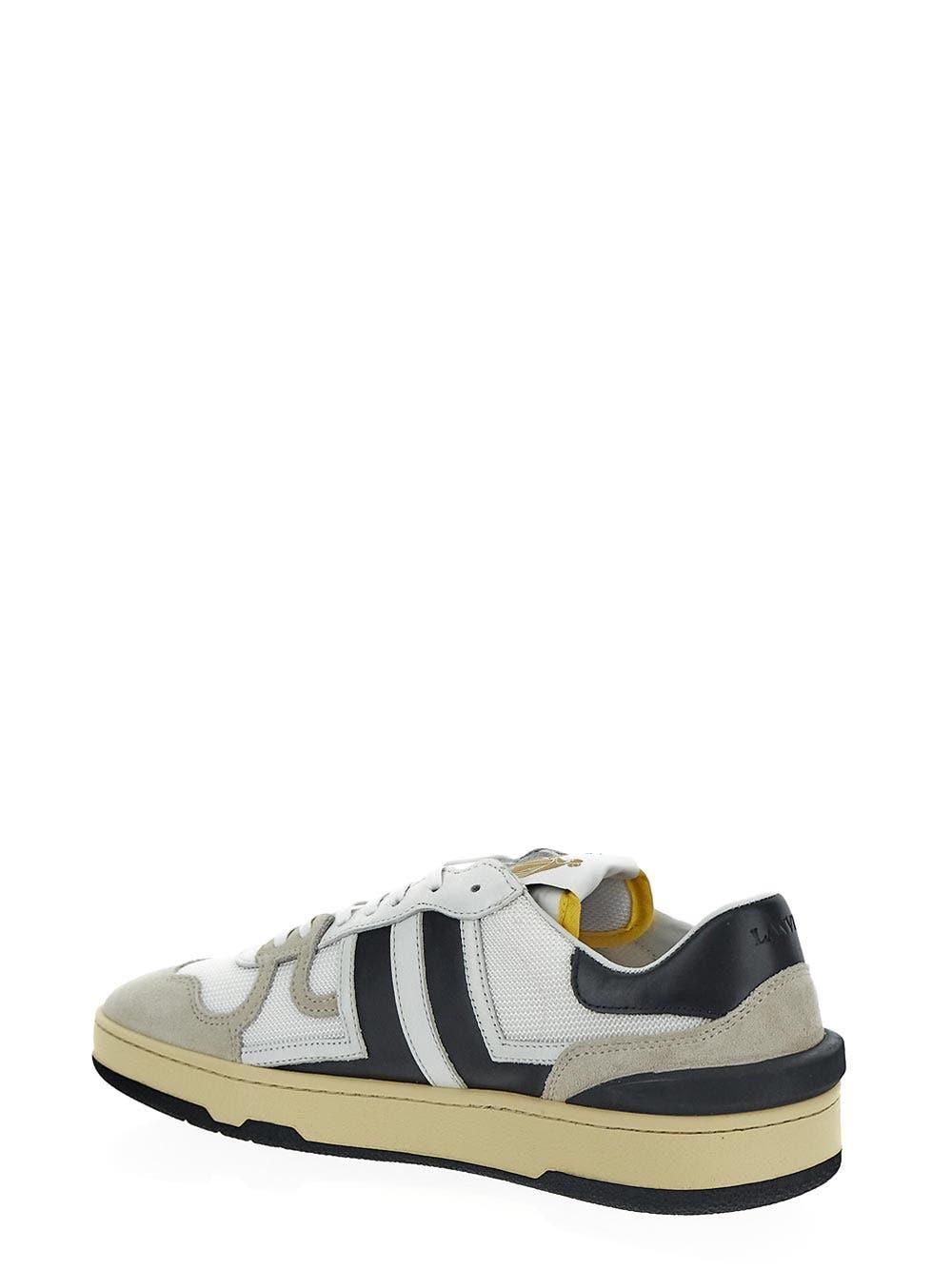 Shop Lanvin Mesh Clay Low-top Sneakers In White And Black