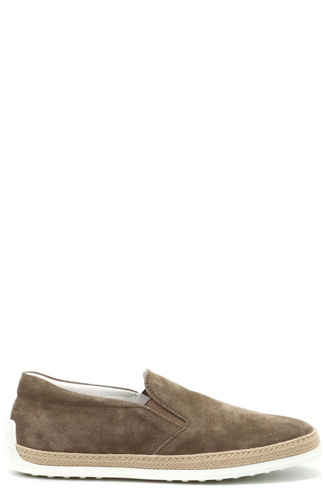 TOD'S ROUND TOE SLIP-ON SNEAKERS