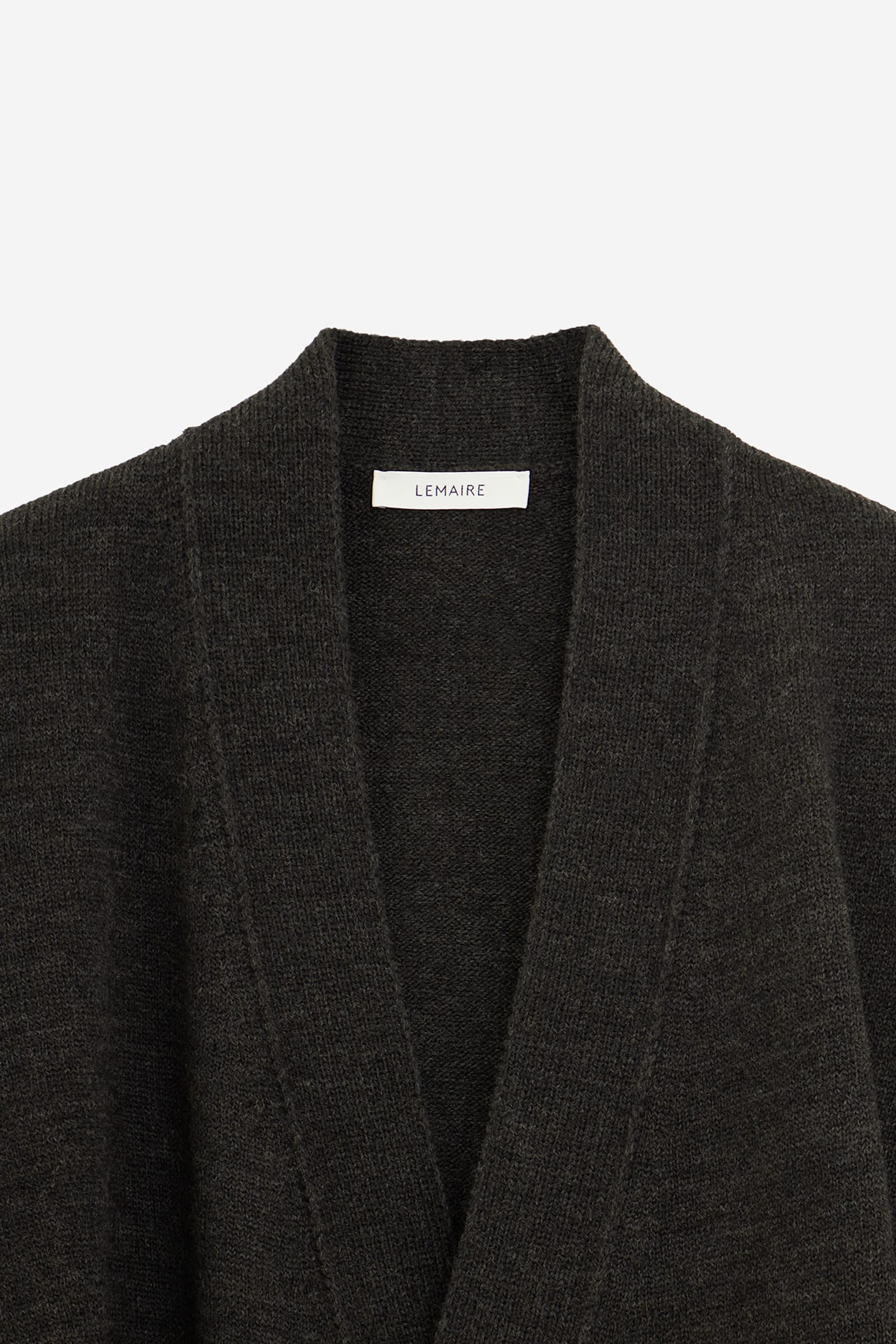 Lemaire Hooded Wrap Cardigan Button Detail In Brown