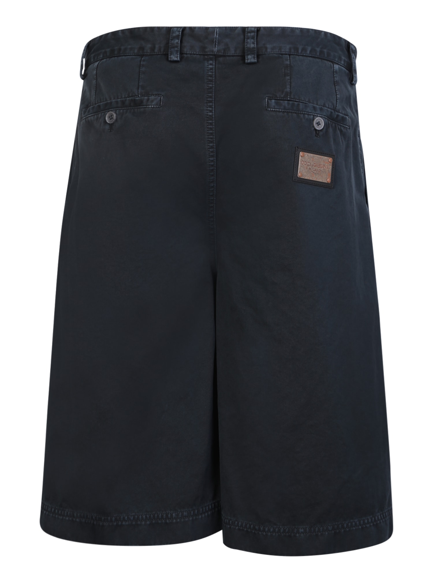 Shop Dolce & Gabbana Oversize Blue Bermuda Shorts