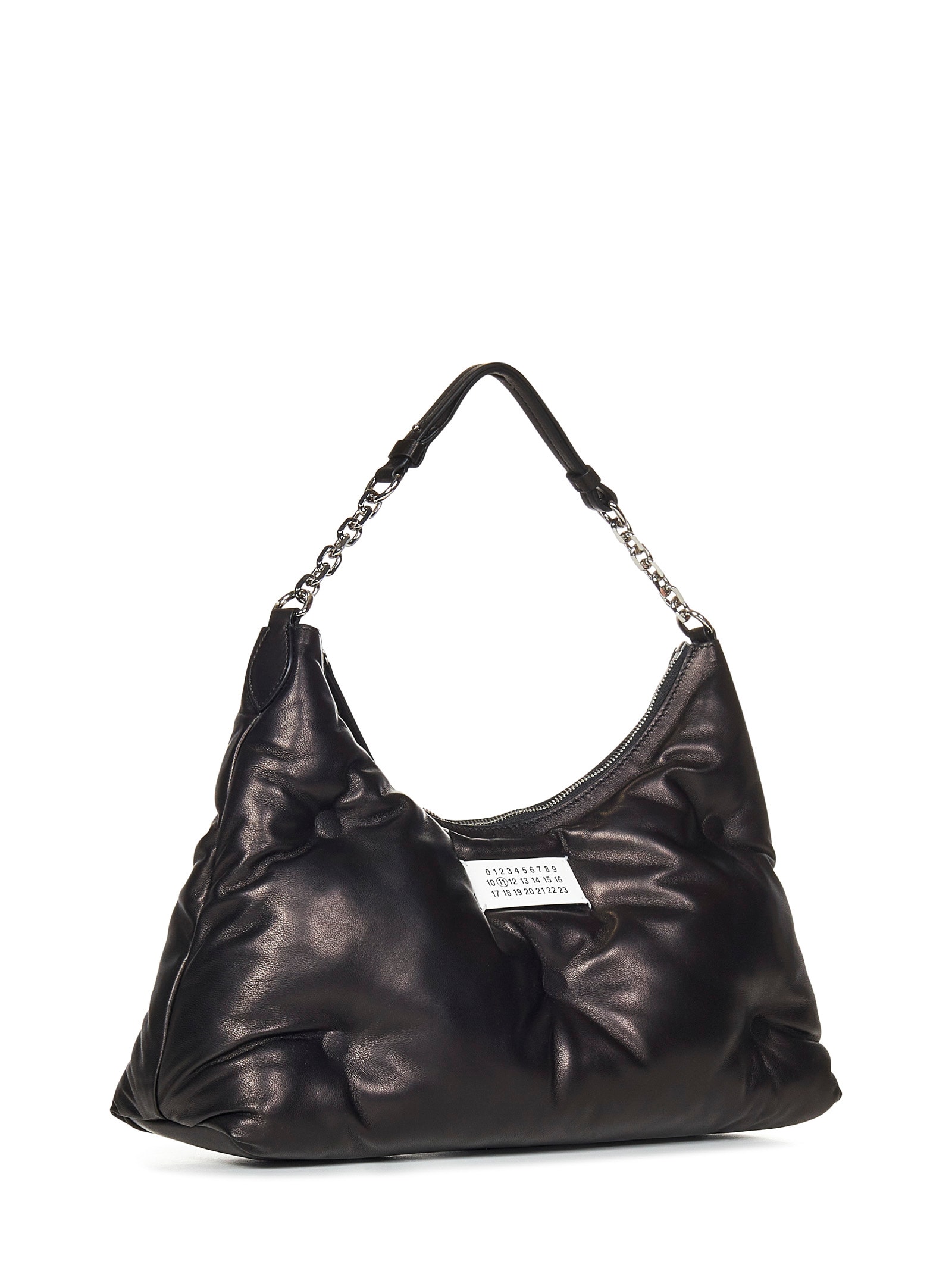 Shop Maison Margiela Glam Slam Hobo Medium Shoulder Bag In Black