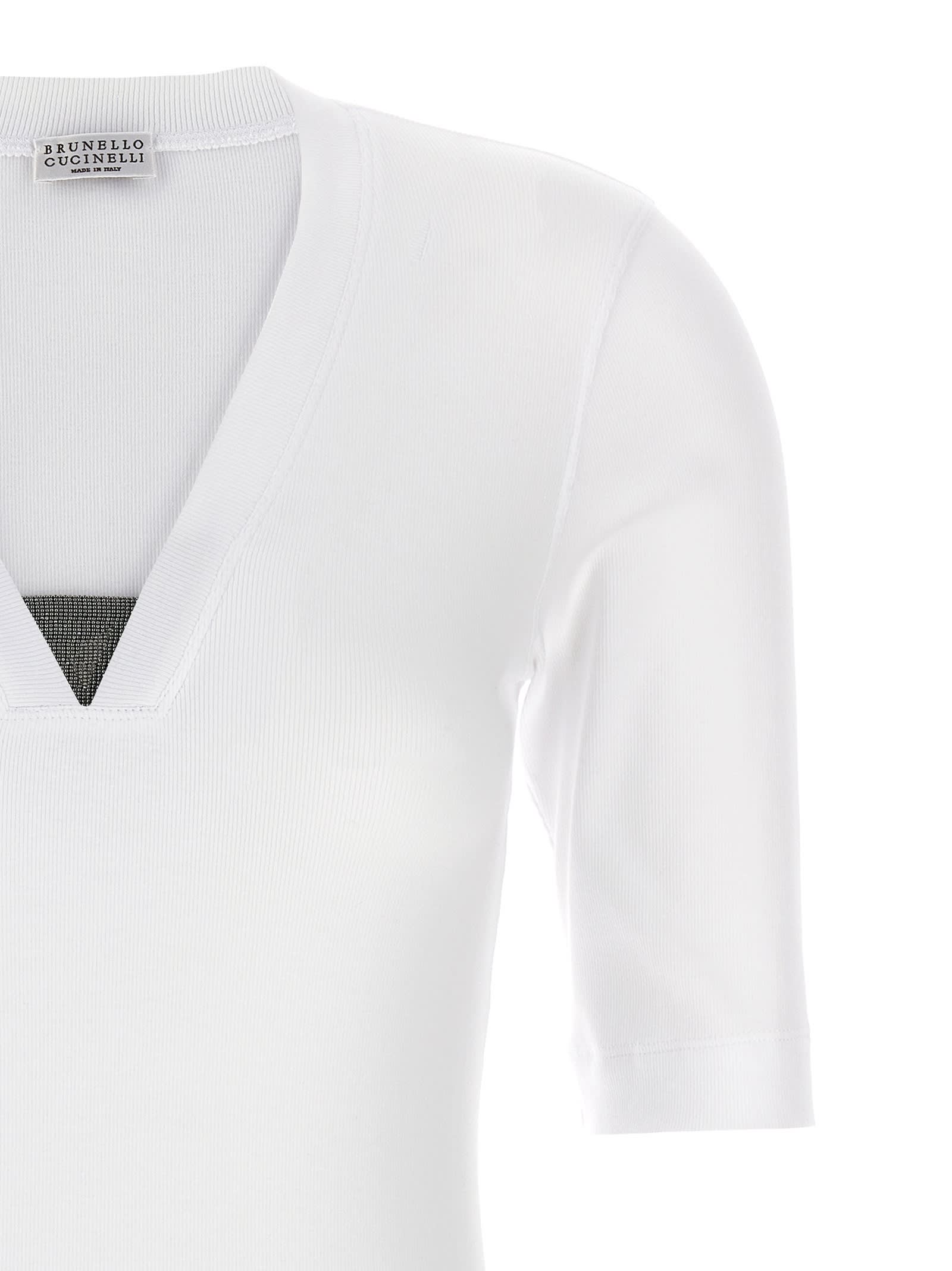 Shop Brunello Cucinelli Monile T-shirt In White