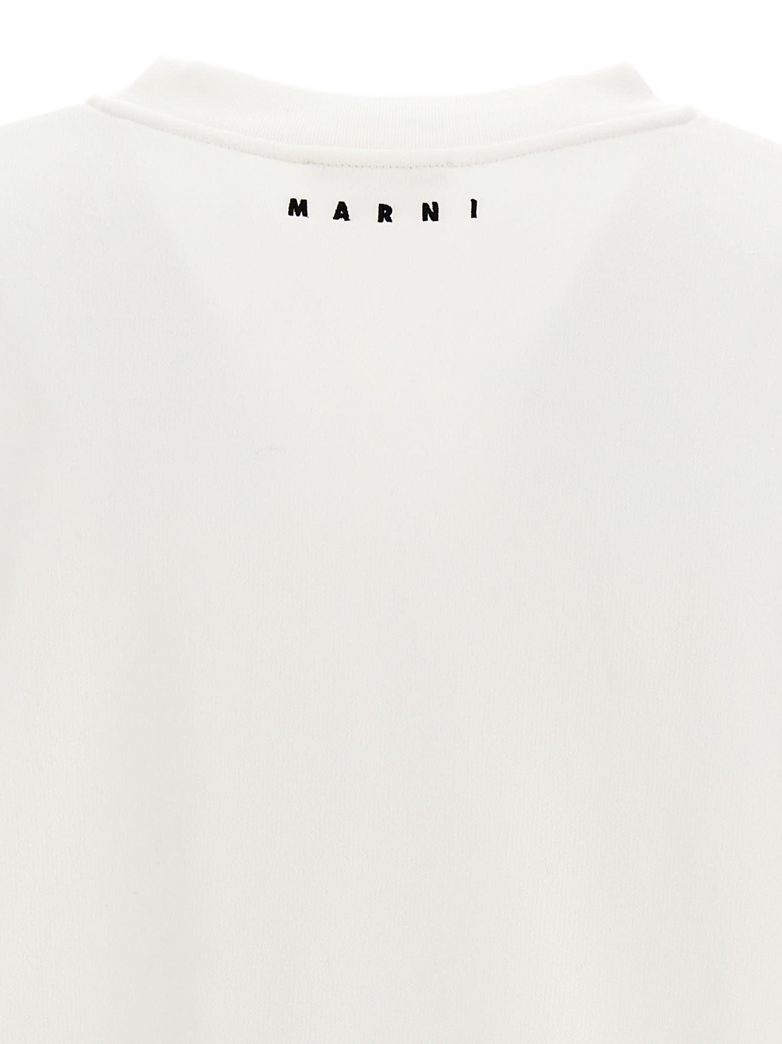 Shop Marni Bespoke Brushed Sweatshirt In White