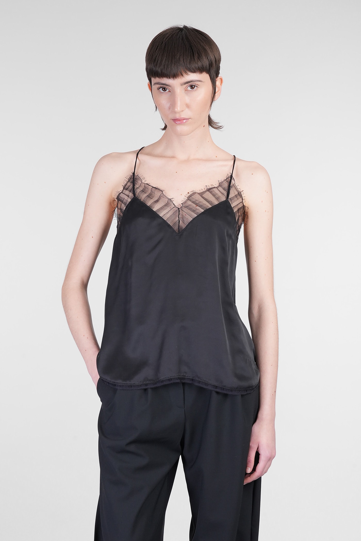Berwyn Topwear In Black Silk