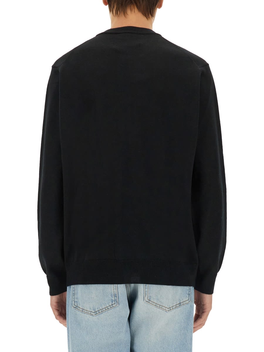 Lacoste Pullover In Cotone Nero In Black