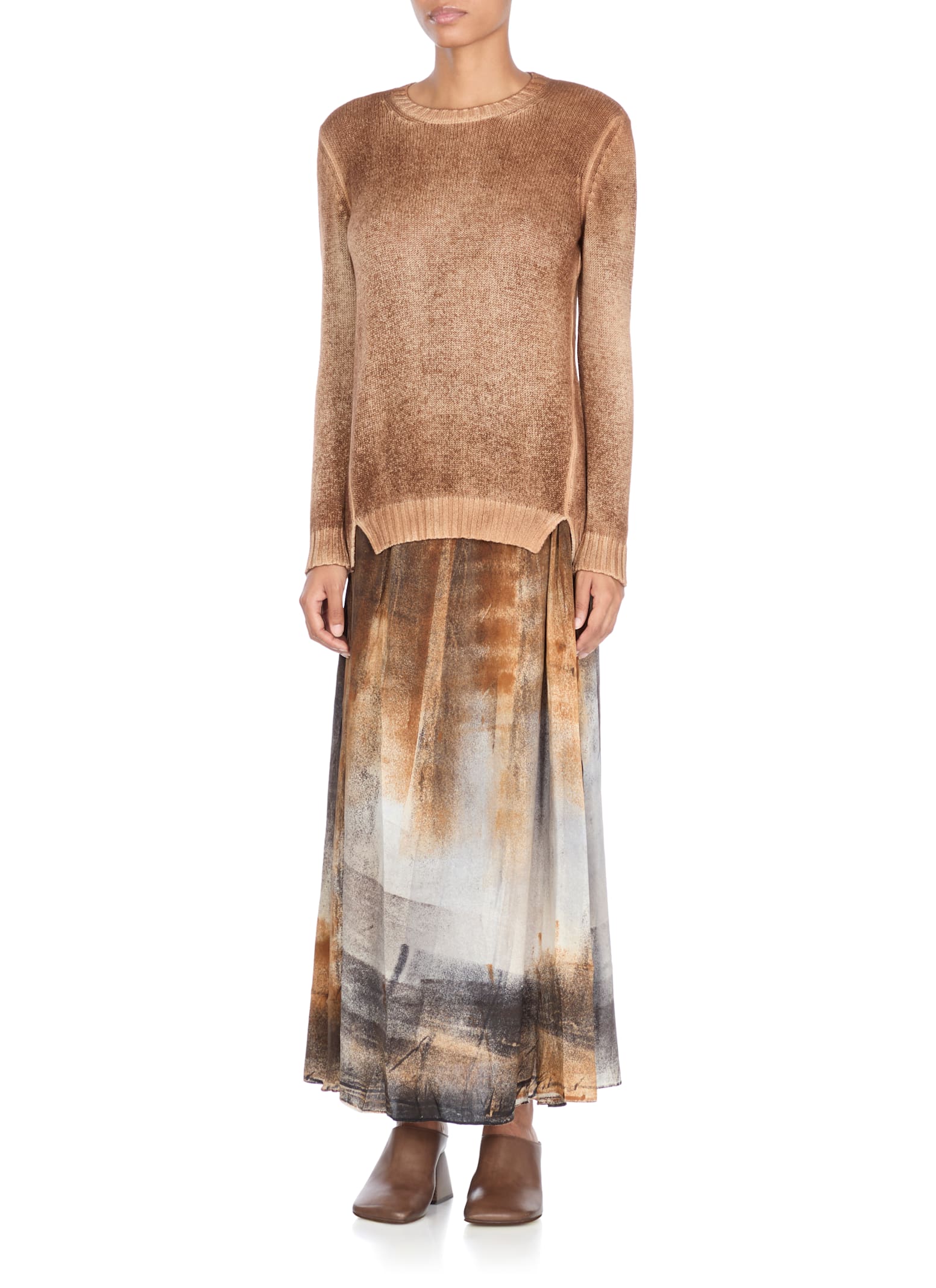 Avant Toi Ribbed-trim Cashmere Sweater In Brown