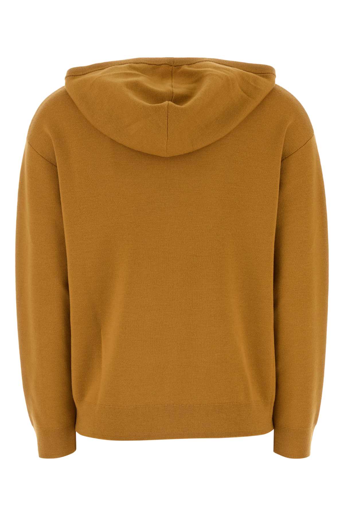 Max Mara Sphinx Jacquard Hooded Sweatshirt With Graphic Print In Ambra