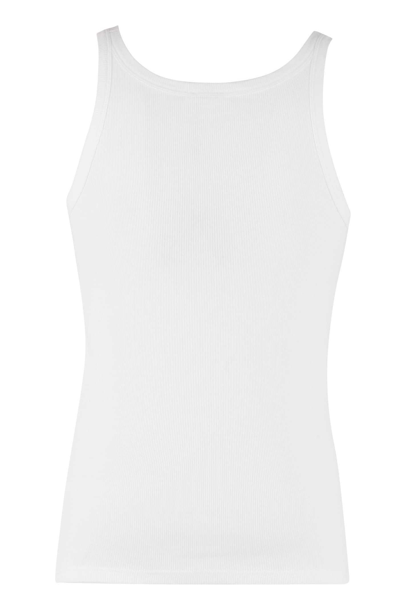 Shop Dolce & Gabbana Marcello Ribbed Tank Top In Bianco