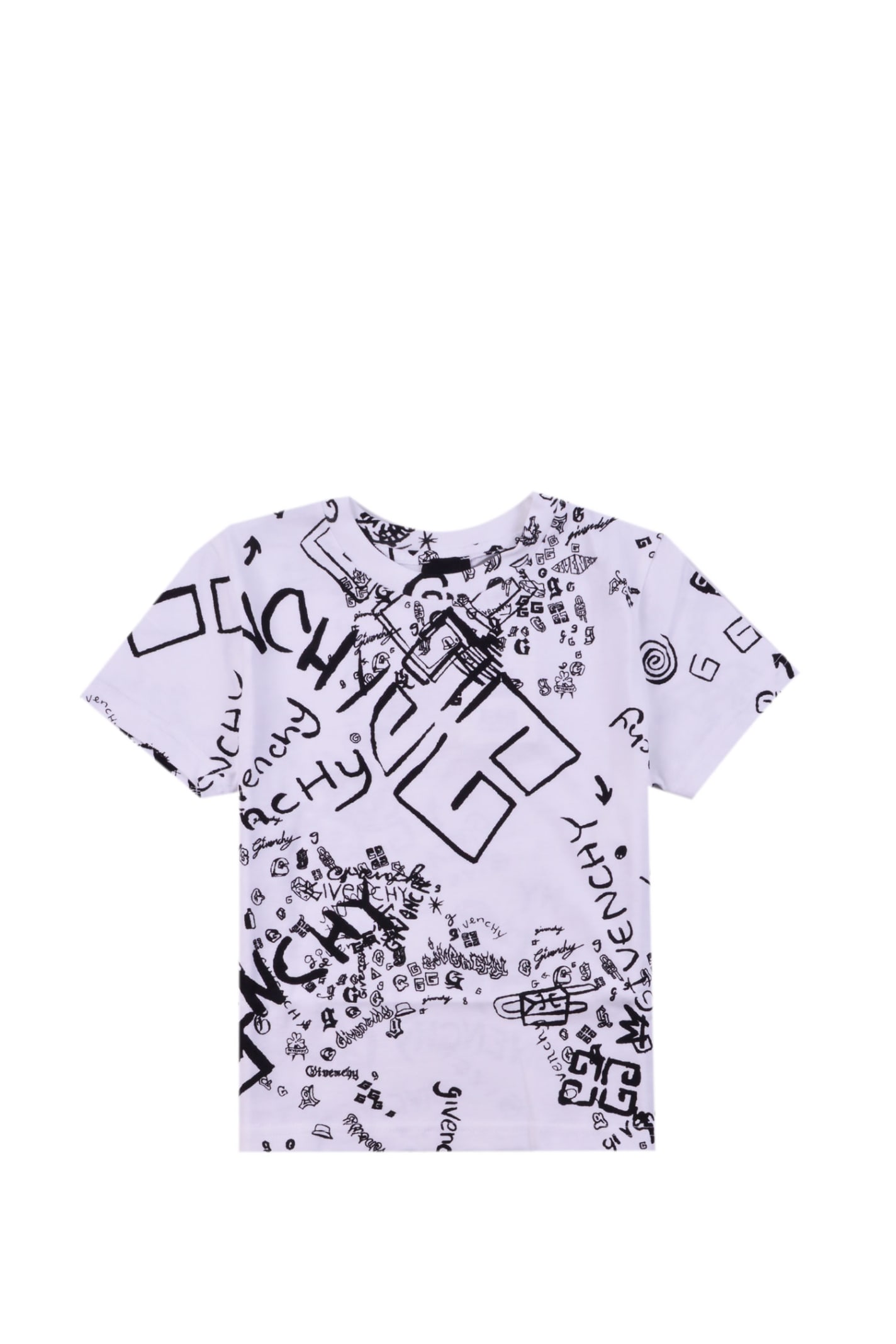 Givenchy Kids' 193 / 5.000 Risultati Della Traduzione Cotton T-shirt With Print In White
