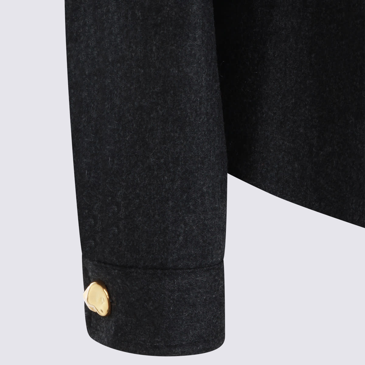 Fabiana Filippi Dark Grey Wool Shirt In Black