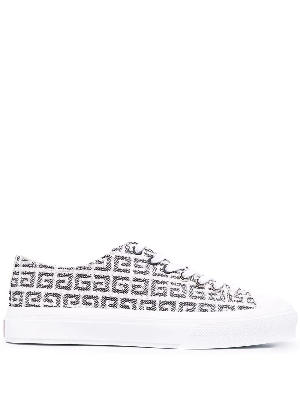 Givenchy Man City Sneakers In Grey And White 4g Jacquard
