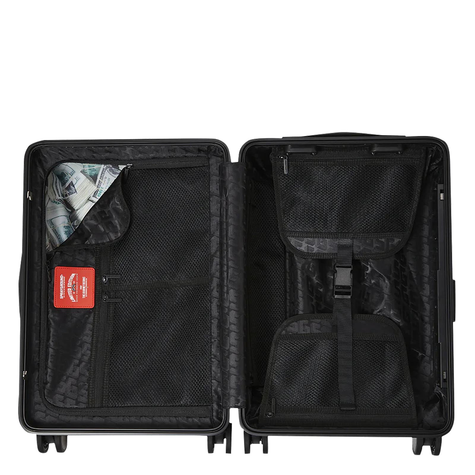 Sprayground Peeking Character Check Suitcase