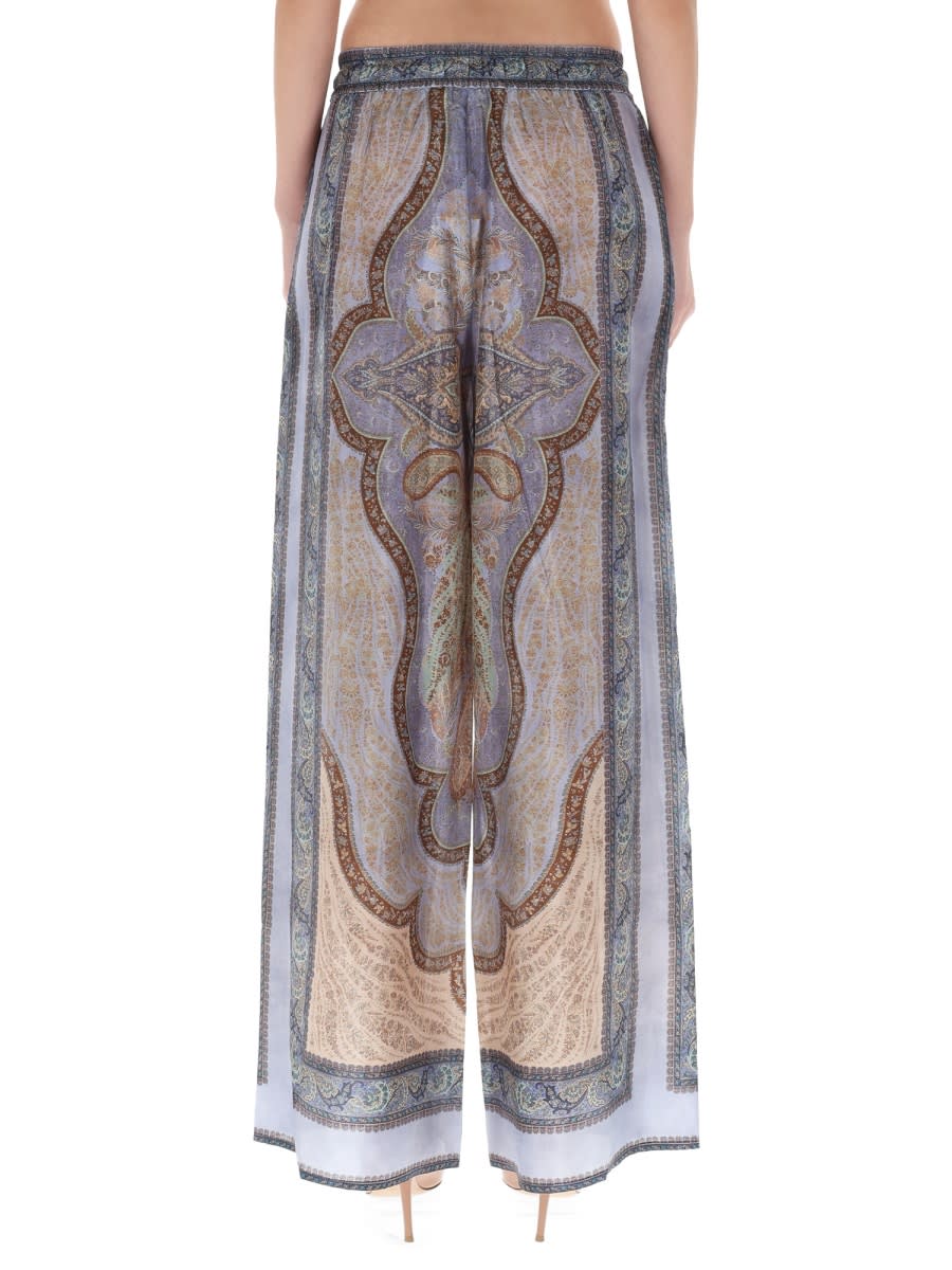 Zimmermann Wanderlust Paisley Relaxed Wide Leg Habutai Silk Drawstring Pants In Multi