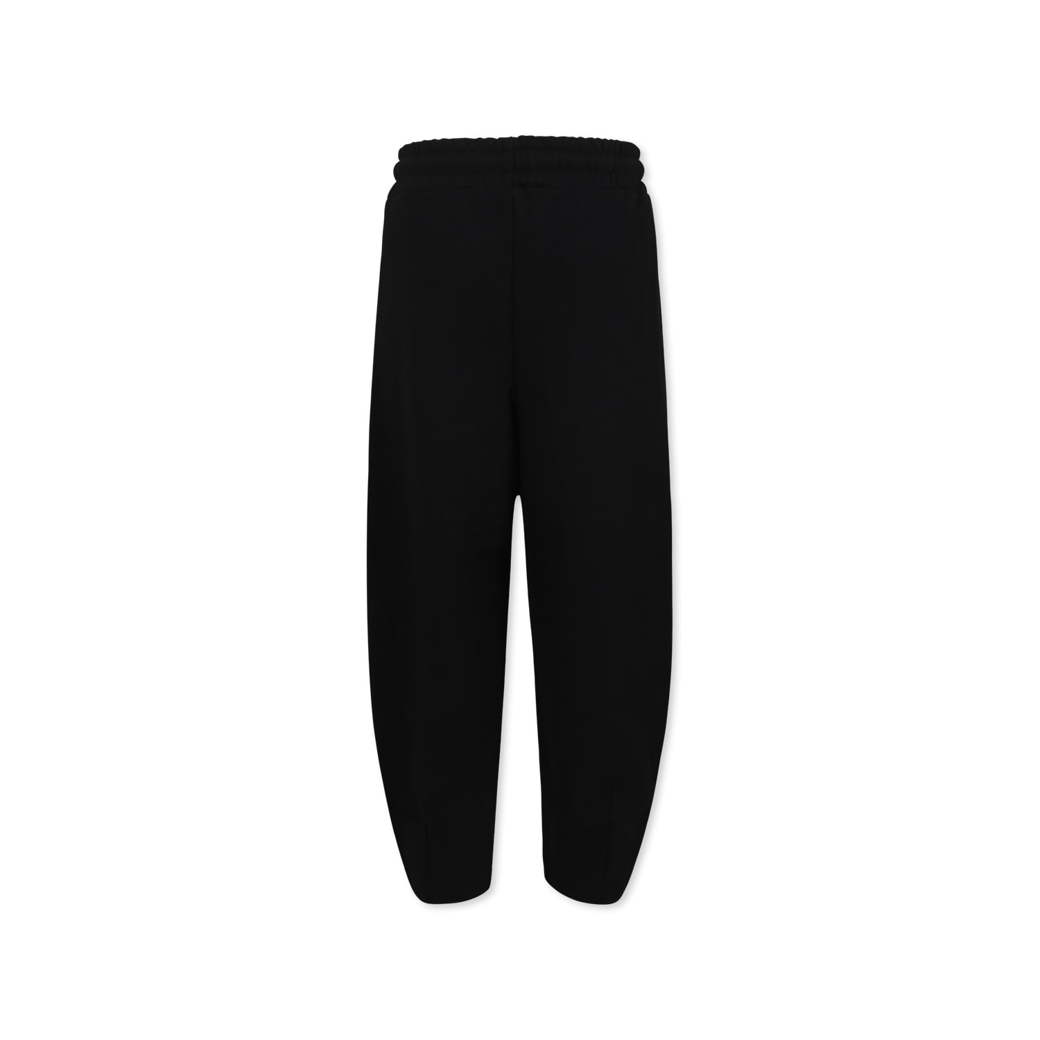 Shop Msgm Black Trousers For Kids With Logo