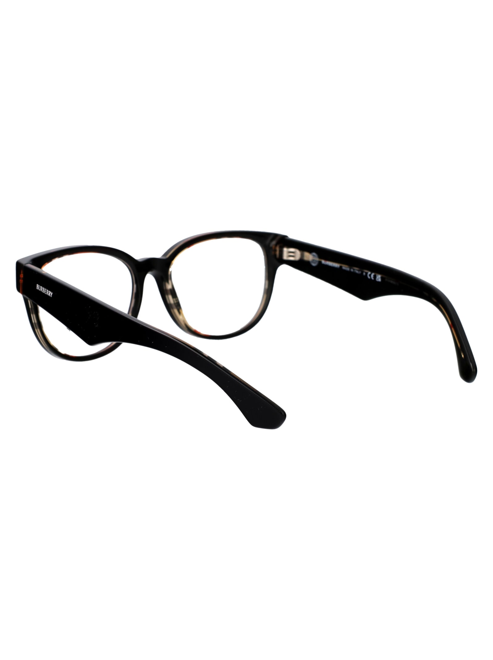 Burberry Eyewear 0be2410 Glasses In 4121 Top Black On Vintage Check