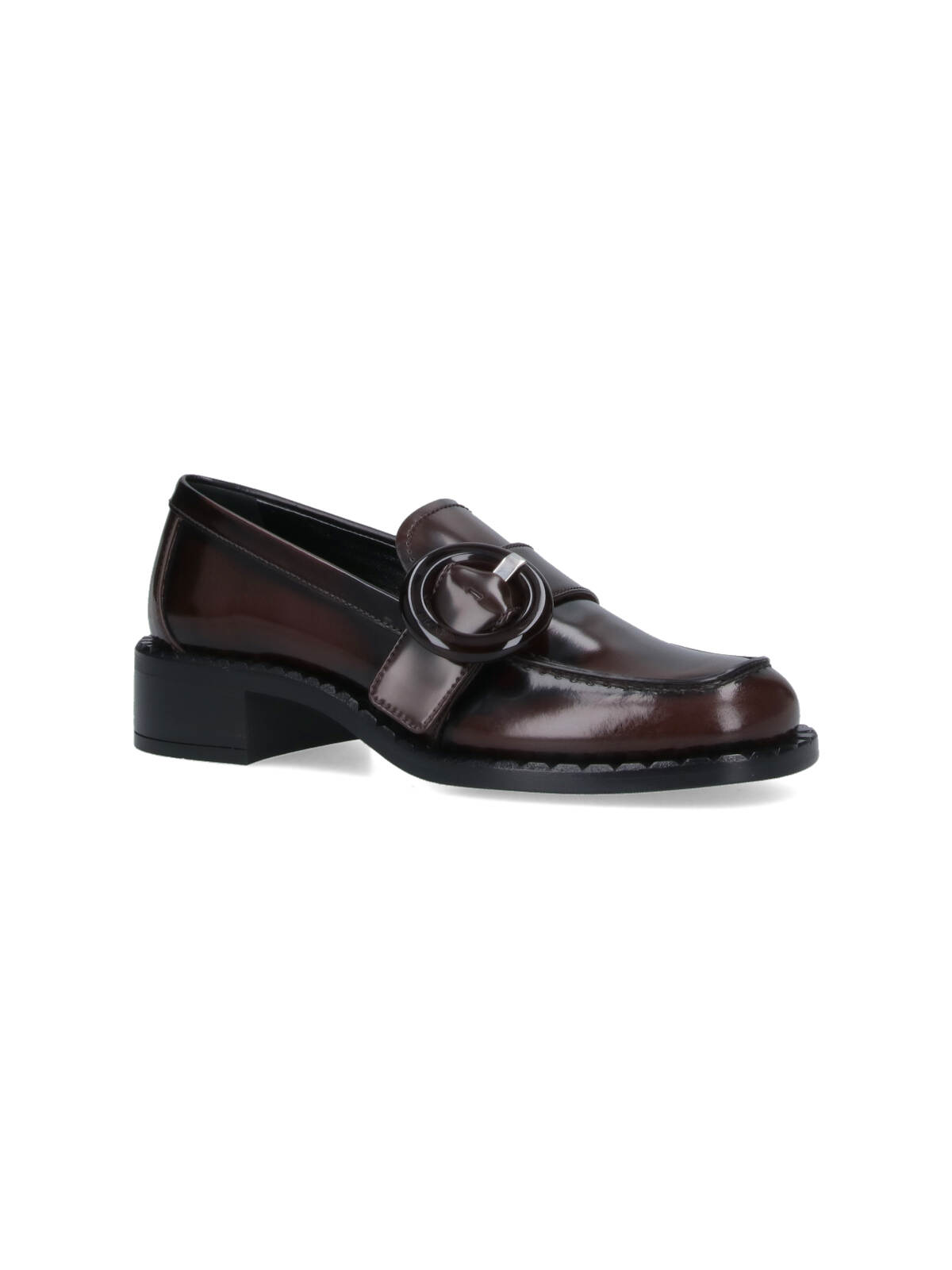 Prada Calf Leather Loafers In Brown