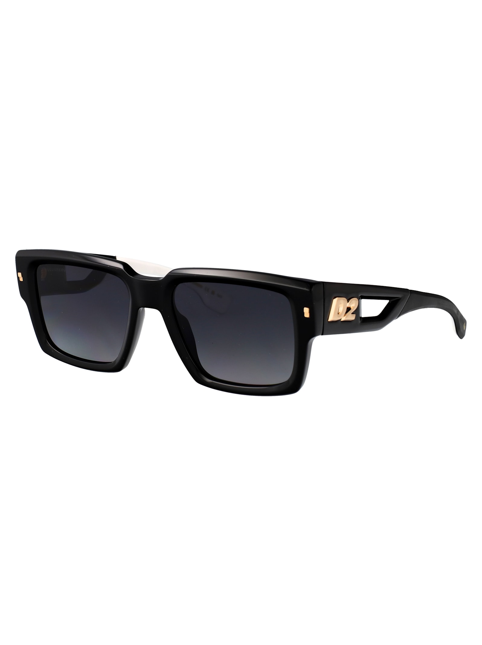 Dsquared2 Black Acetate Sunglasses In Brown