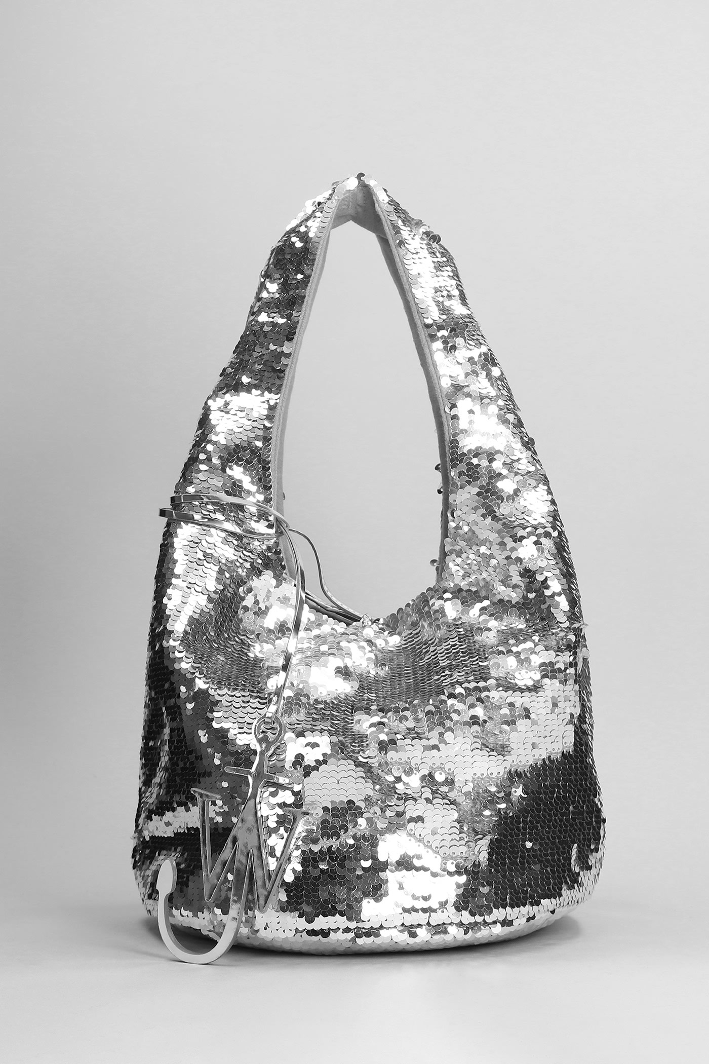 J.W. Anderson Sequin Hand Bag In Silver Pvc