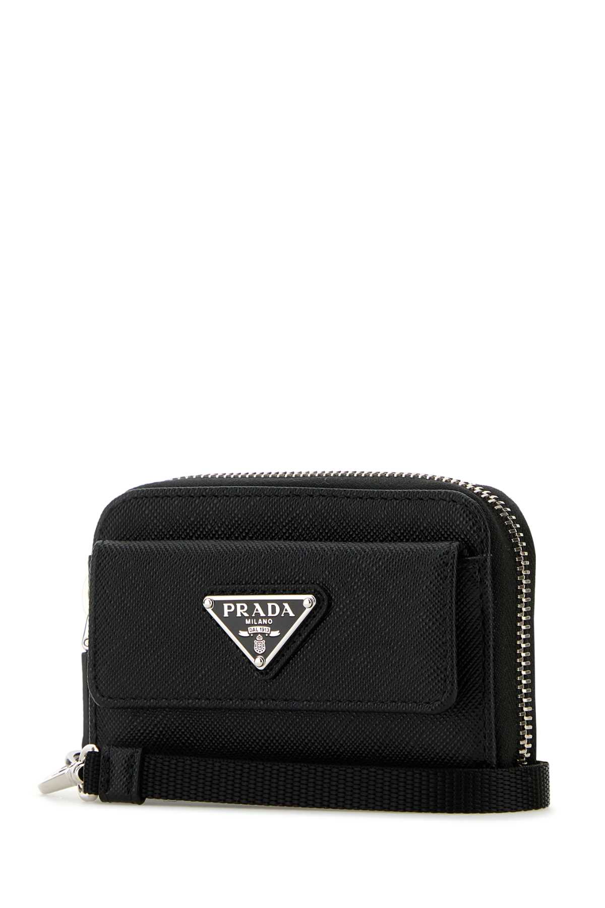 Shop Prada Black Leather Wallet In Nero