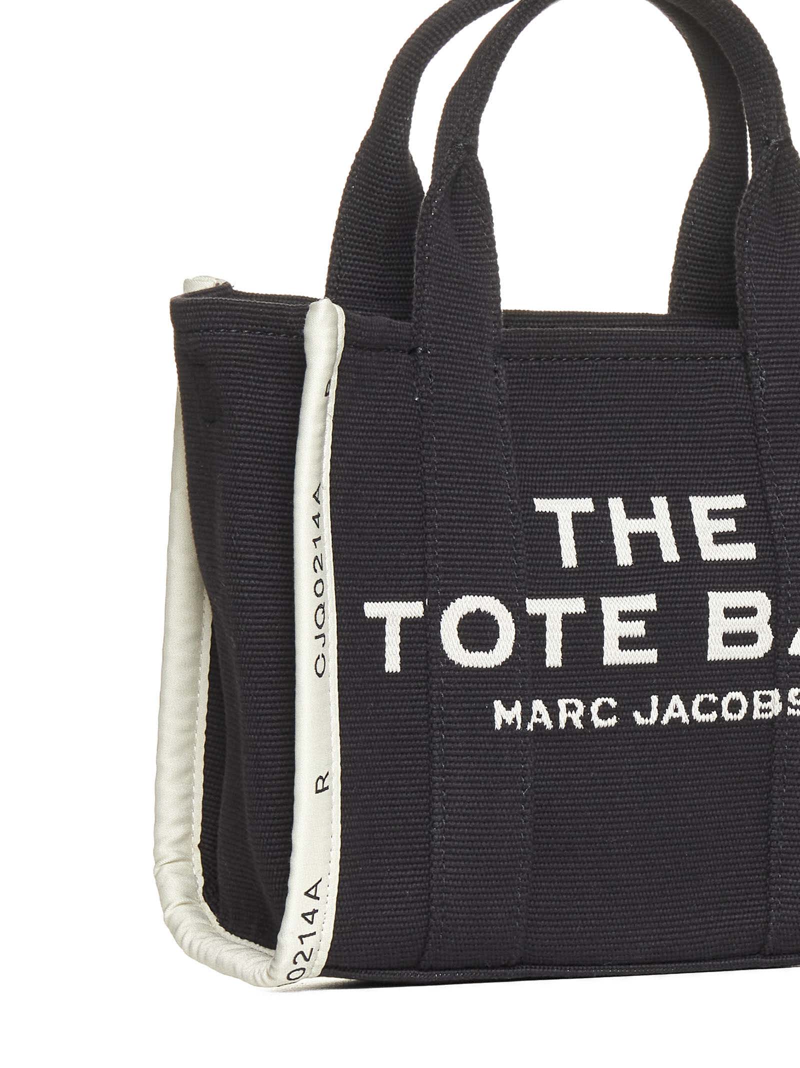 Shop Marc Jacobs The Jacquard Small Tote Bag In Black