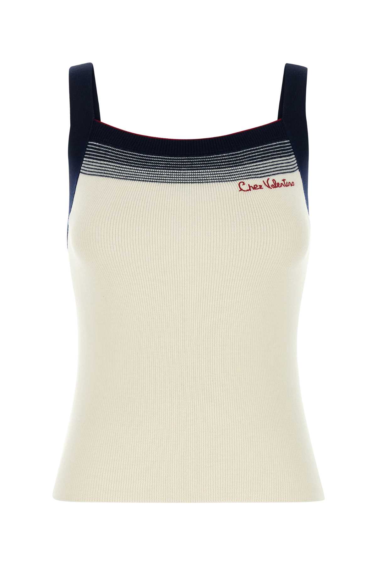 Tシャツ・カットソー VALENTINO IVORY WOOL TOP Valentino Ivory Wool Top - BeyondStyle