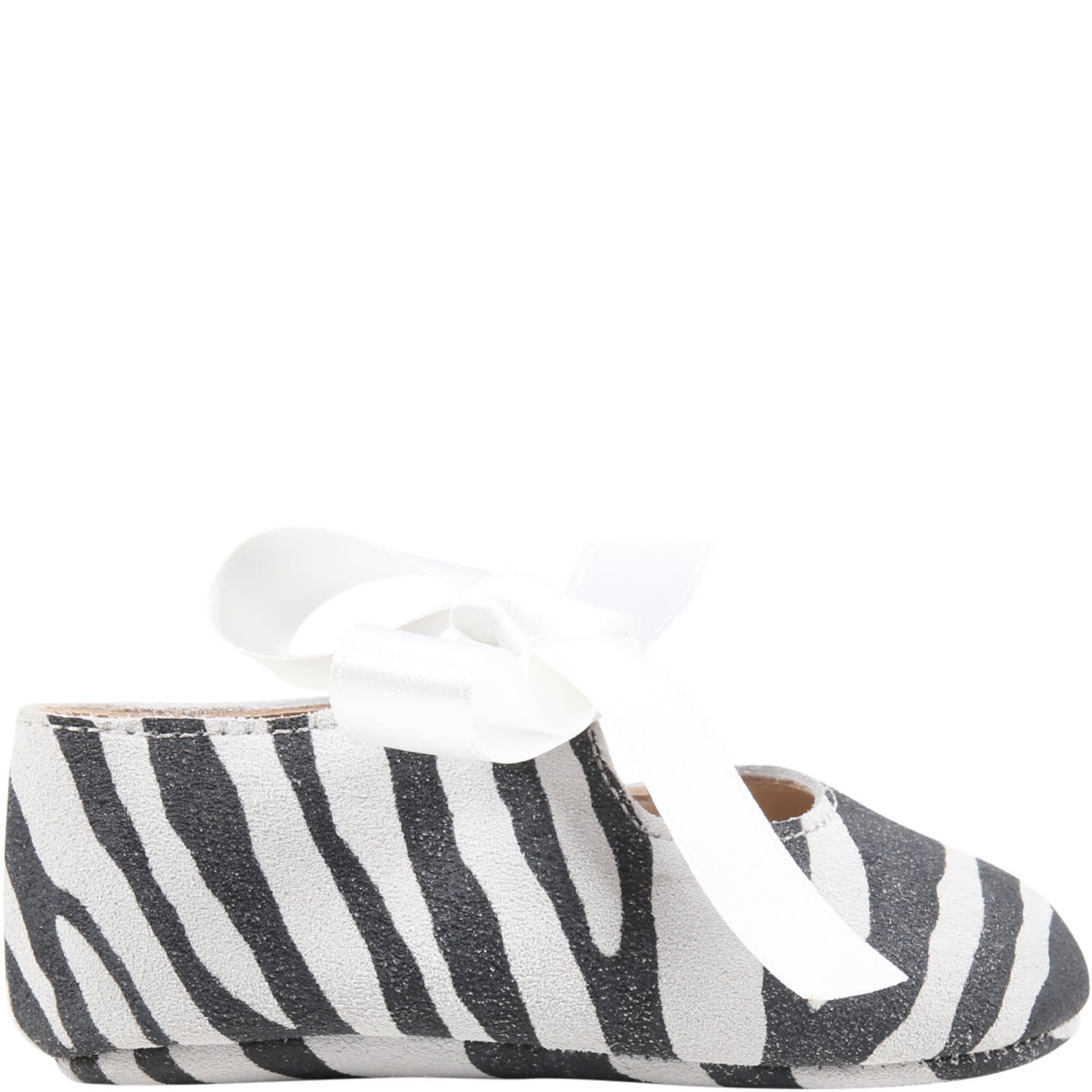 Gallucci White Ballerina Shoes For Babygirl