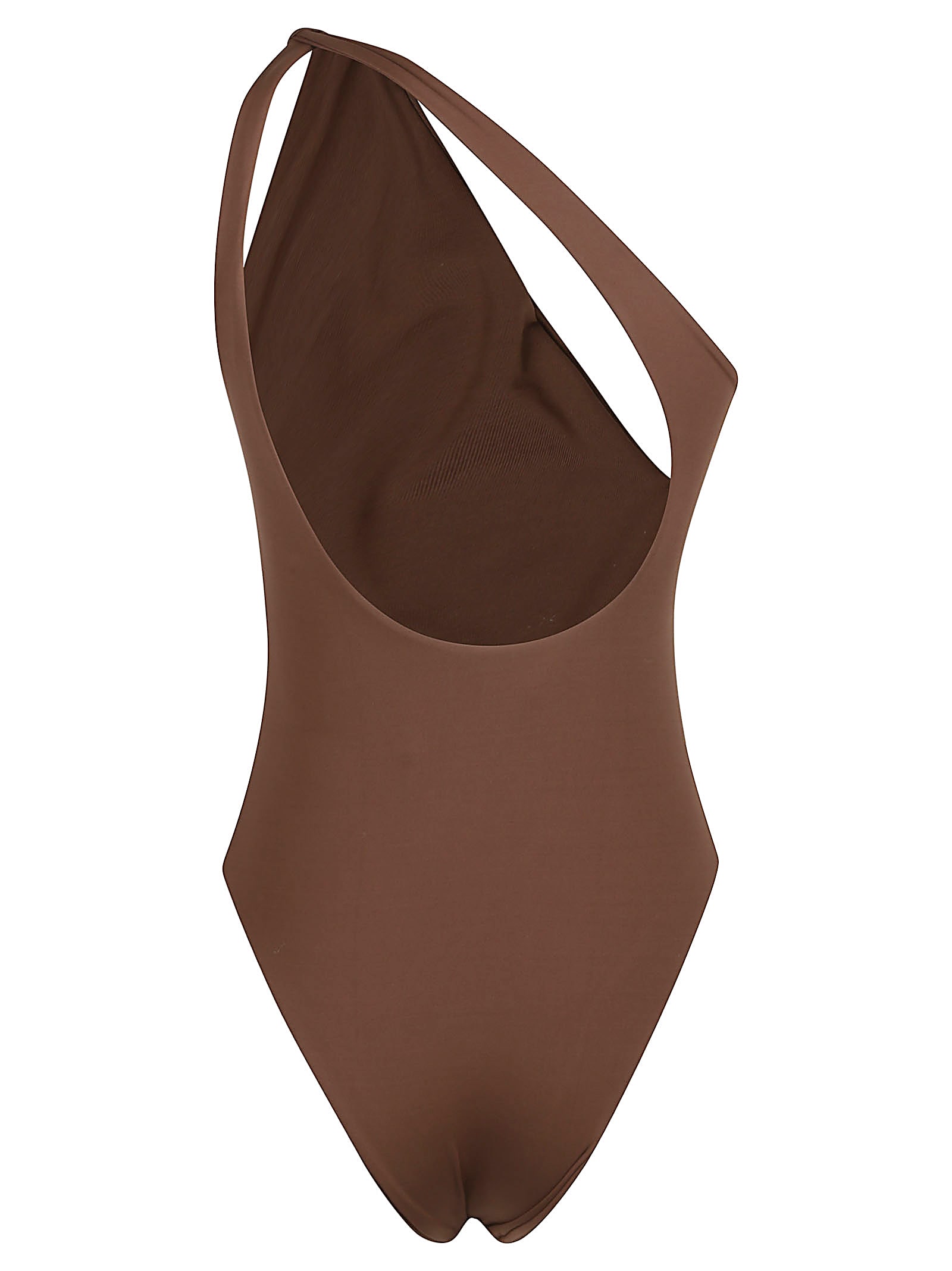Federica Tosi One Shoulder Monokini In Brown