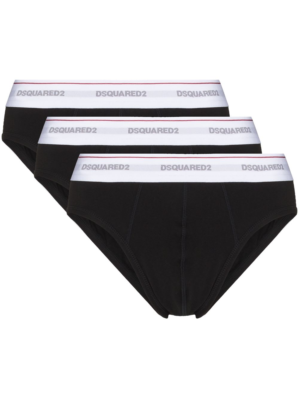 Dsquared2 Tri-pack Slip Basic Nero Dcx61004001 In Black