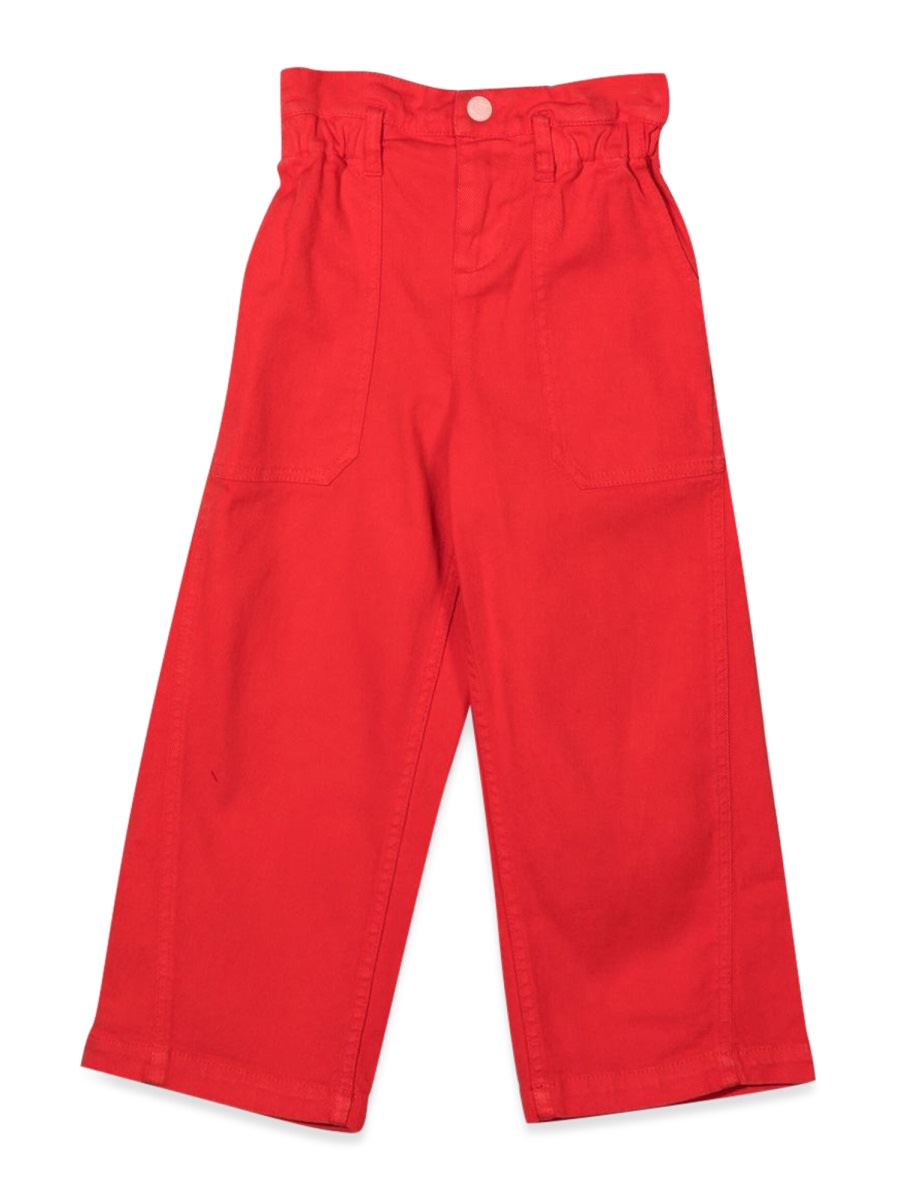 Shop Marc Jacobs Wide Leg Pants Patch On The Back In Red