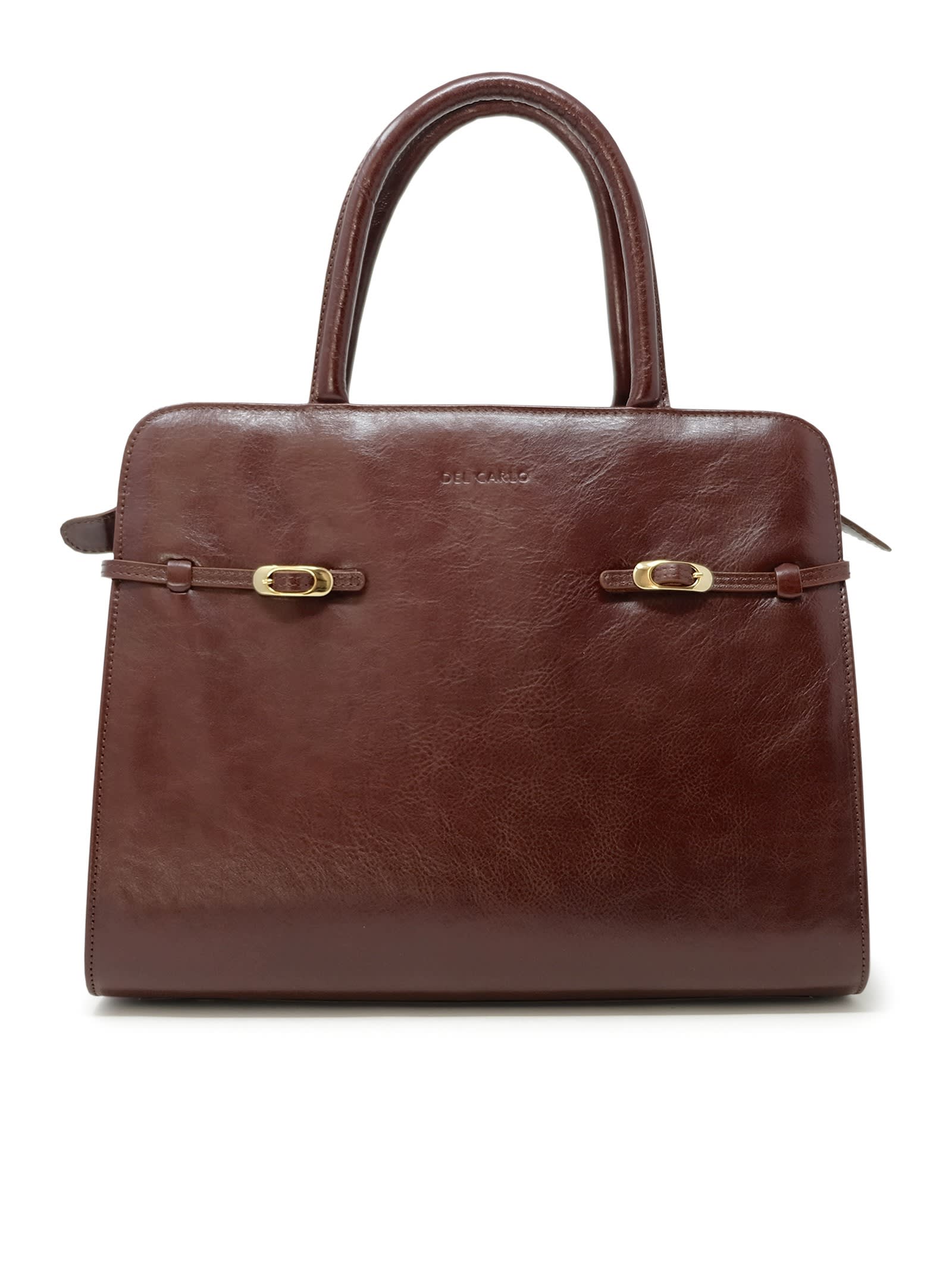 Shop Del Carlo Roberto  Brown Leather Bag