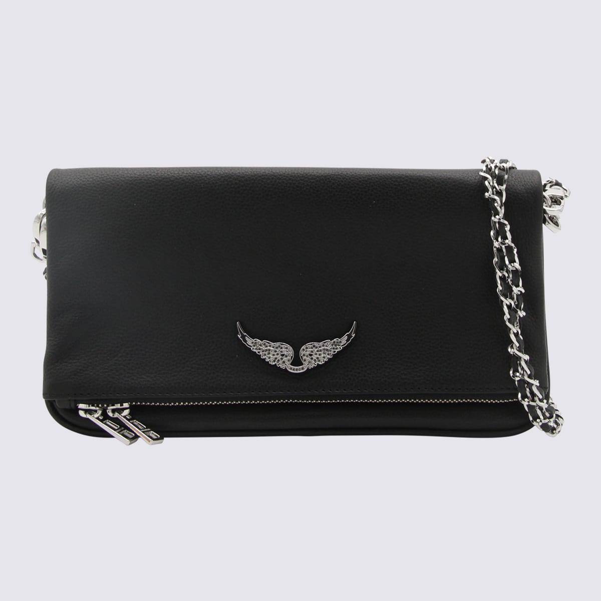 Zadig & Voltaire Black And Silver Shoulder Bag