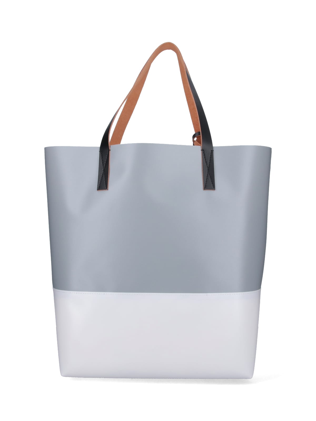 Shop Marni Tribeca Tote Bag In Grigio/argento