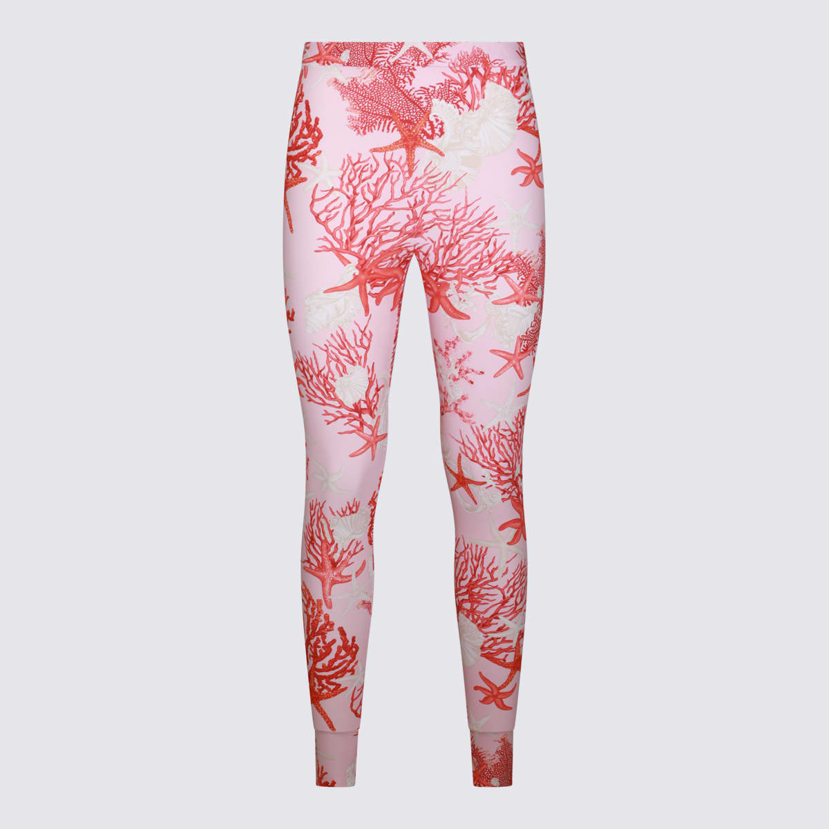 Shop Versace Multicolor Pants In Rosa