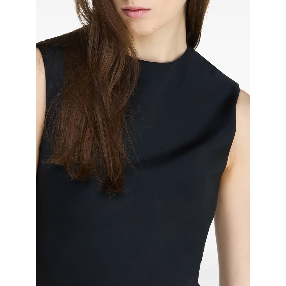 Jw Anderson Denim-twill Mini Dress In Black